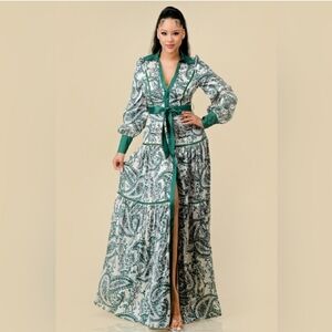 NWT Paisley Maxi Dress S